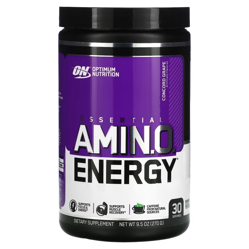 Optimum Nutrition, ESSENTIAL AMIN.O. ENERGY, Concord Grape, 9.5 oz (270 g)