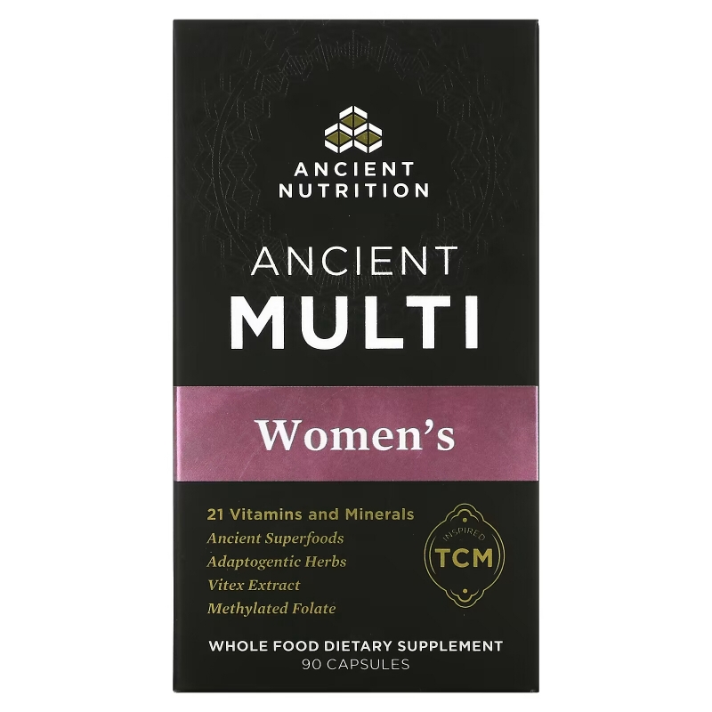 Dr. Axe / Ancient Nutrition, Ancient Multi, Women's, 90 Capsules