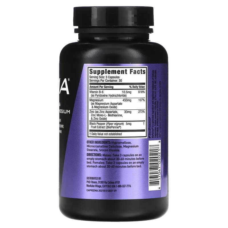 JYM Supplement Science, ZMA, Zinc & Magnesium, 90 Vegetarian Capsules