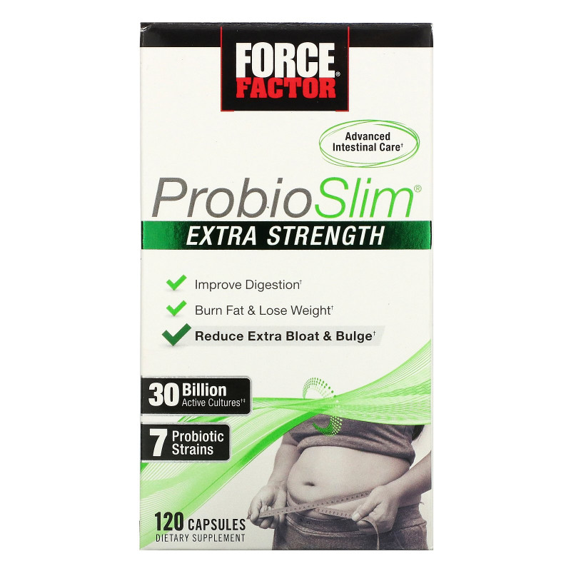 Force Factor, ProbioSlim, Extra Strength, 30 Billion CFU, 120 Capsules