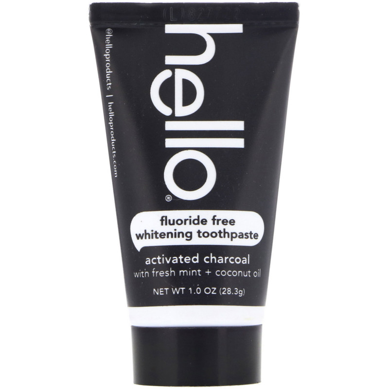 Hello, Fluoride Free Whitening Toothpaste, Activated Charcoal, 1 oz (28.3 g)