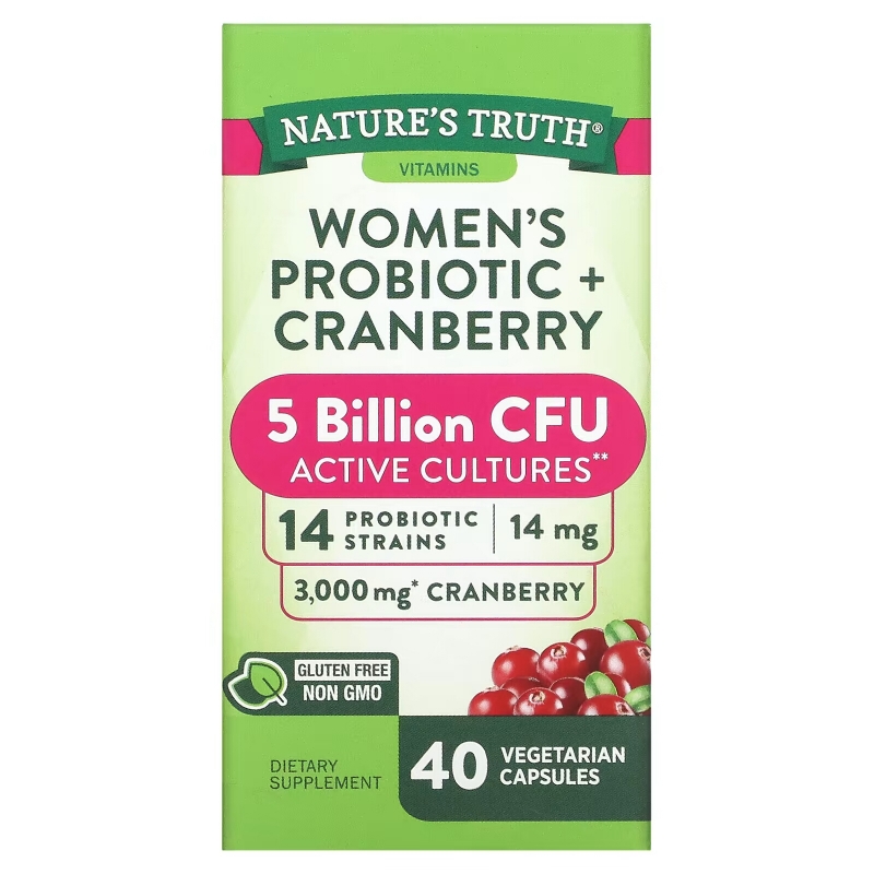 Nature's Truth, Women's Probiotic + Cranberry, 40 Vegetarian Capsules