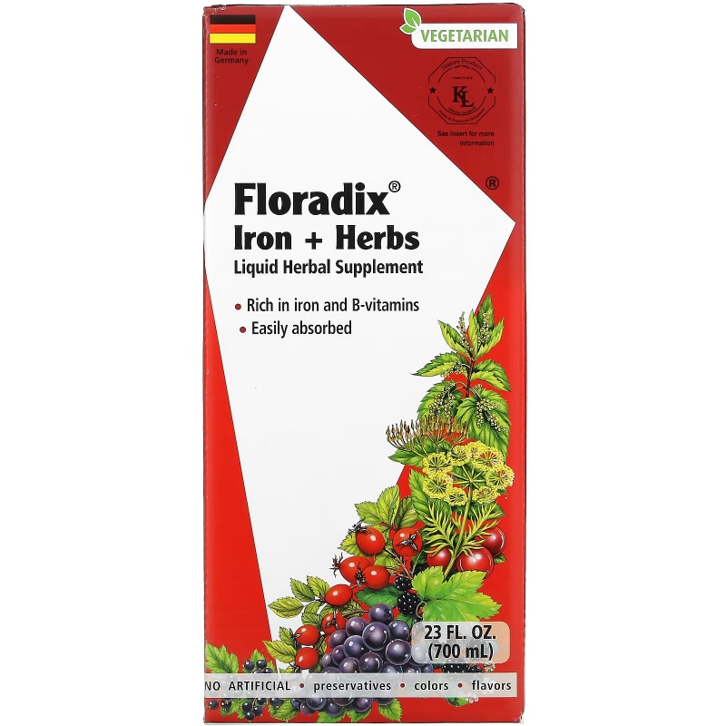 Gaia Herbs, Floradix, Iron + Herbs, 23 fl oz (700 ml)