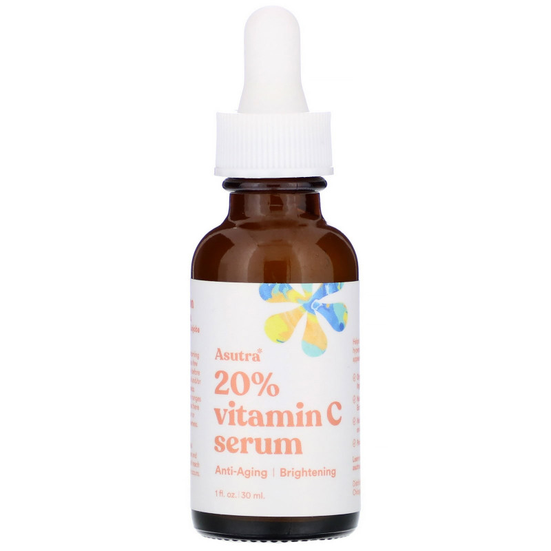 Asutra, Renew Your Skin, Anti-Aging Serum, 20% Vitamin C, 1 fl oz (30 ml)