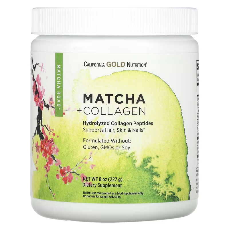 California Gold Nutrition, MATCHA ROAD, Matcha + Collagen, 8 oz (227 g)