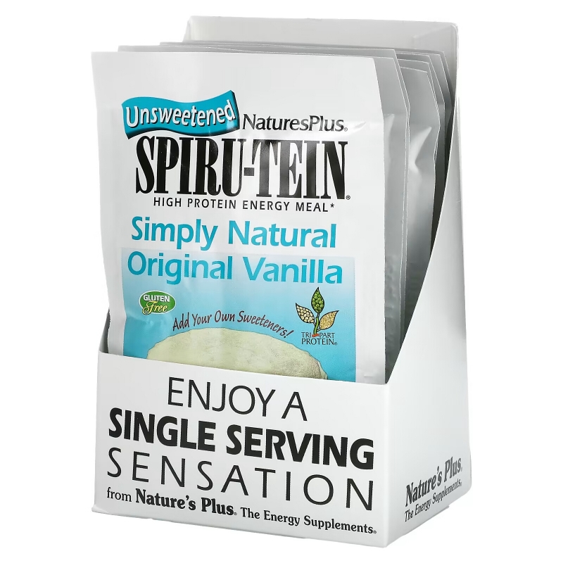 NaturesPlus, Spiru-Tein, High Protein Energy Meal, Vanilla, 8 Packets, 0.8 oz (23 g) Each